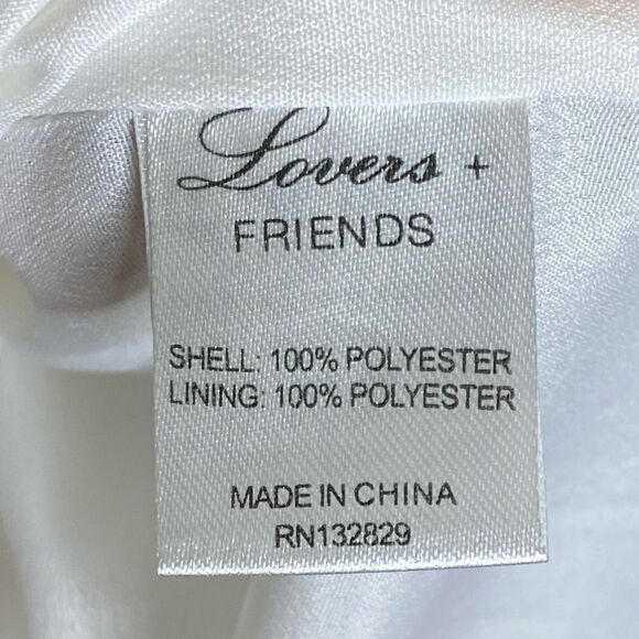 NWT Lovers + Friends Deja Midi White Dress Floral Tank Asymmetrical Size M - Picture 8 of 10